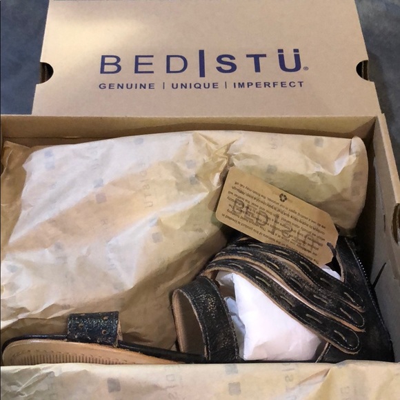 NEW Bed Stu Artemis Dress Sandal, Black Handwash - Picture 6 of 6